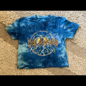 DEF LEPPARD TYE DYE CROP T-SHIRT!